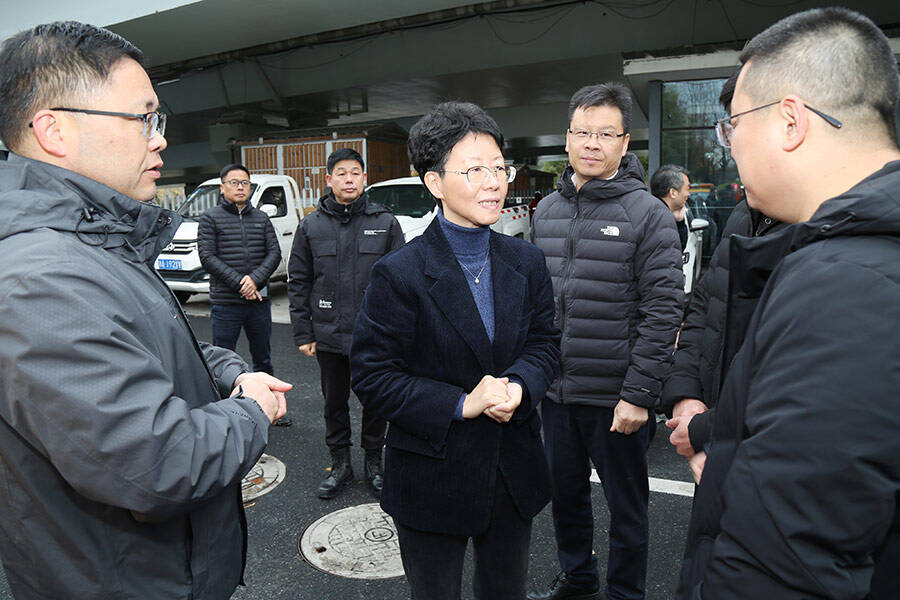 区委书记吴玉凤检查低温雨雪冰冻灾害防范工作